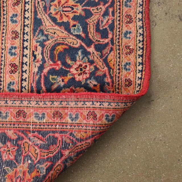 Brown Antique Middle Eastern Keshan Rug For Sale - Image 8 of 12