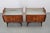 Mid-Century Modern Italian Bedside Tables with Glass Tops, 1950s, Set of 2 For Sale - Image 3 of 17