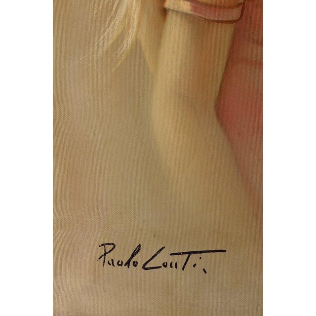 Paolo Conti, Gemelli, 1980s, Oil on Canvas, Framed For Sale - Image 3 of 6