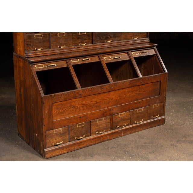 Early 20th Century Oak Parts Cabinet by W. C. Heller For Sale - Image 9 of 16