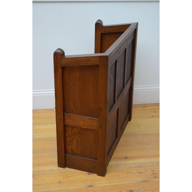 Gothic Revival Oak Hall Bench For Sale - Image 11 of 14