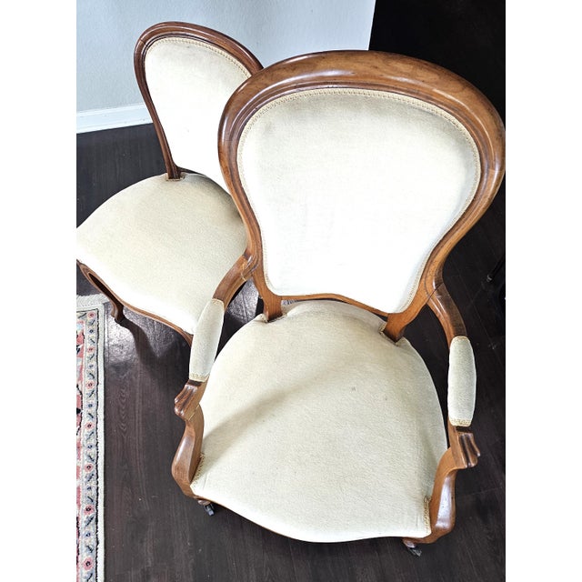 Ladies Parlor Chairs Antique ,19th Century For Sale - Image 11 of 12