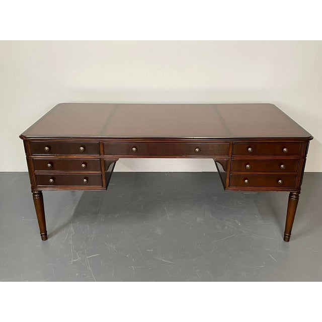 Baker Mahogany Executive Partners Desk, Writing Table Chairish