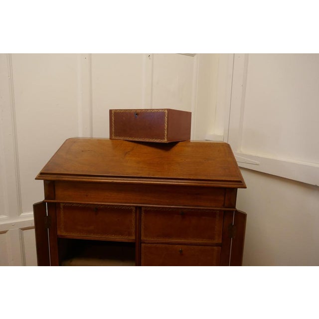 French Walnut Cartonniere Wellington Chest Filing Cabinet, 1890s For Sale - Image 6 of 10