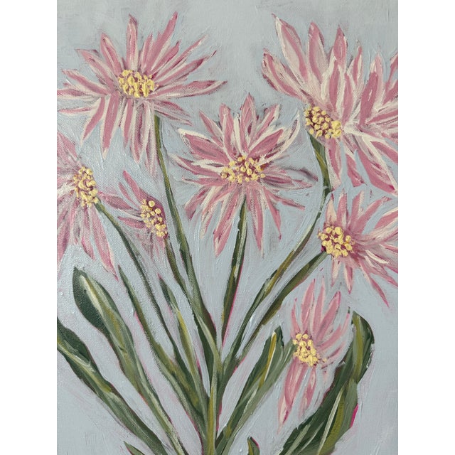 Modern Abstract Folk Art Floral Acrylic Painting, “Blooming In Tennessee,” Professional Stretched Canvas On Wood Frame,...