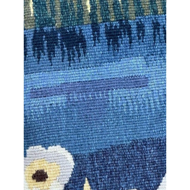 Vintage French Aubusson Tapestry Landscape with Bird, 1950s For Sale - Image 17 of 18