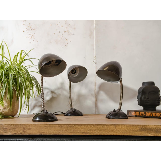 Vintage Cole Bakelite Lamp by Eric Kirkman, 1950s, Set of 3 For Sale - Image 11 of 15