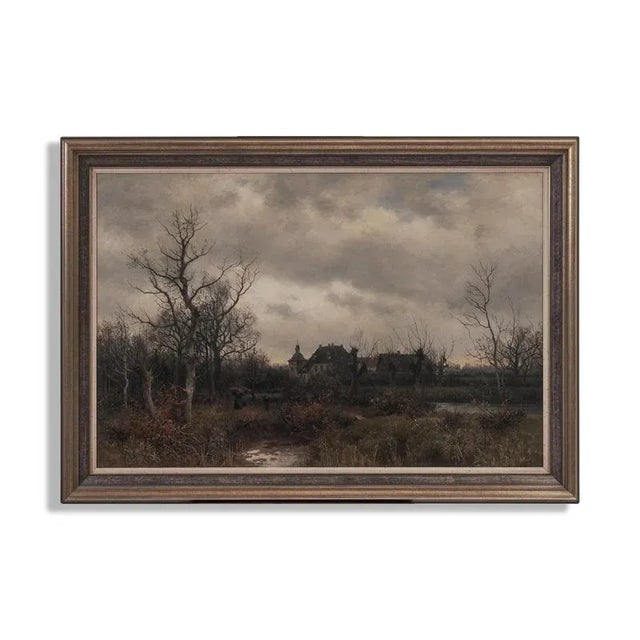 Heinrich Deiters, Münsterland Autumn Landscape, 1880s, Oil on Canvas For Sale - Image 10 of 10