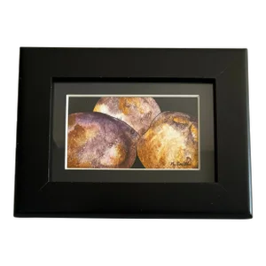 Rock Collection Original Watercolor Painting Signed and Framed