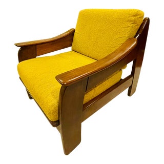 Mid 20th Century Mustard Green Mid-Century Club Chair For Sale