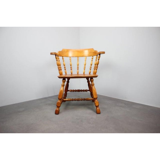 Vintage Windsor-Style Spindle-Back Armchair, 1970s For Sale - Image 4 of 9