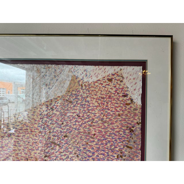 Harris G. Strong Lithography and Mixed Media on Paper Expressionist Painting, Framed For Sale - Image 4 of 12