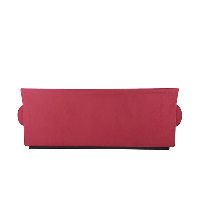 1960s Crimson Alcantara Two-Seater Sofas by Piero Ranzani for Elam, 1960s, Set of 2 For Sale - Image 5 of 15