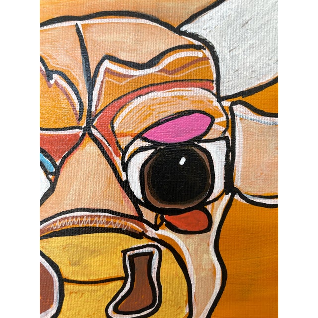 Textile "L+m Think It Over" Original Acrylic Painting by Melinda McLeod For Sale - Image 7 of 11