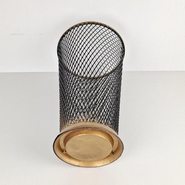Vintage Round Umbrella Stand in the style of Mathieu Matégot, 1950s For Sale - Image 12 of 16