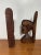 Brown Vintage African Hand Carved Wood Couple Bust Bookends Tribal Folk Art 12" For Sale - Image 8 of 15