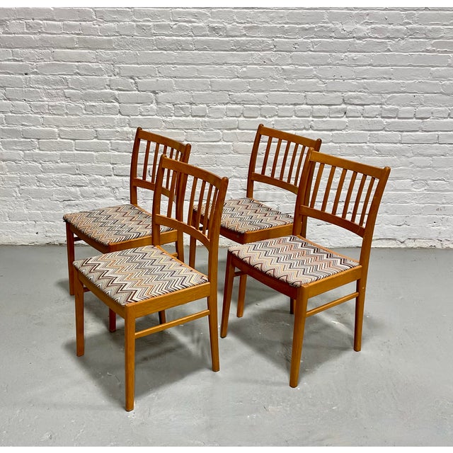 Set of 4 Danish Modern Teak Dining Chairs| Mid Century Scandinavian Chairs, 1960s For Sale - Image 13 of 14