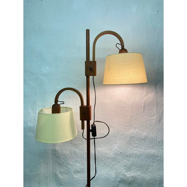 Double Arc Lamp in Teak from Domus, 1970s For Sale - Image 4 of 13