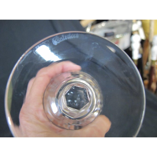 Glass Waterford Crystal Alana Claret 5 7/8" Wine Glass Set of 3 For Sale - Image 7 of 7