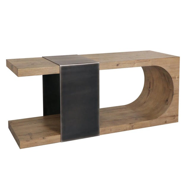 Retro Steel Tie Console Table For Sale In Los Angeles - Image 6 of 7