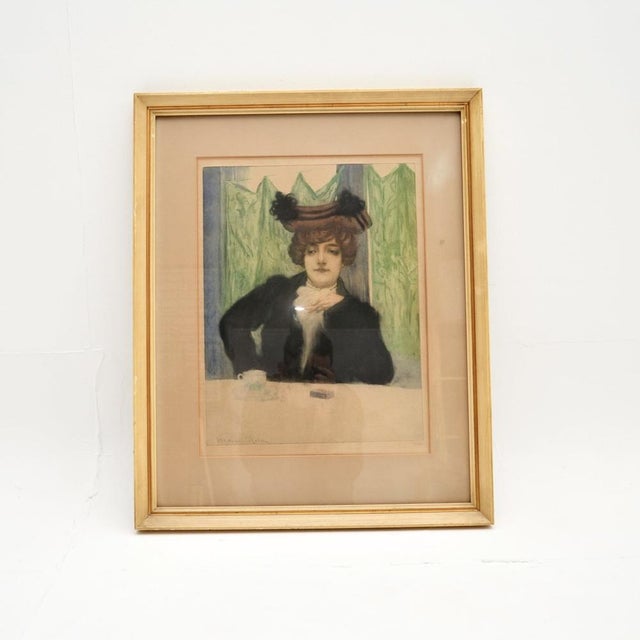 Manuel Robbe, The Cigarette, 1902, Lithograph For Sale - Image 9 of 9