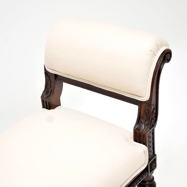 Antique Victorian Carved Bench or Stool attributed to Waring and Gillows, 1880 For Sale - Image 11 of 12