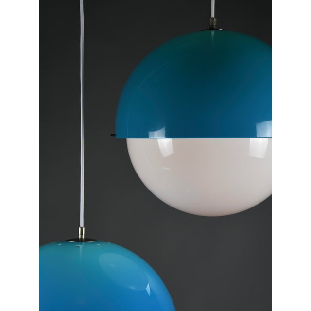 Model 4021 Blue Methacrylate Pendant Lamp by Luigi Bandini Buti for Kartell, Italy, 1960s For Sale - Image 15 of 18