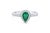 Beautiful, Stunning and Unique! This Pear Cut Emerald Ring will be a gorgeous ring to wear everyday! The Emerald is 0.56...