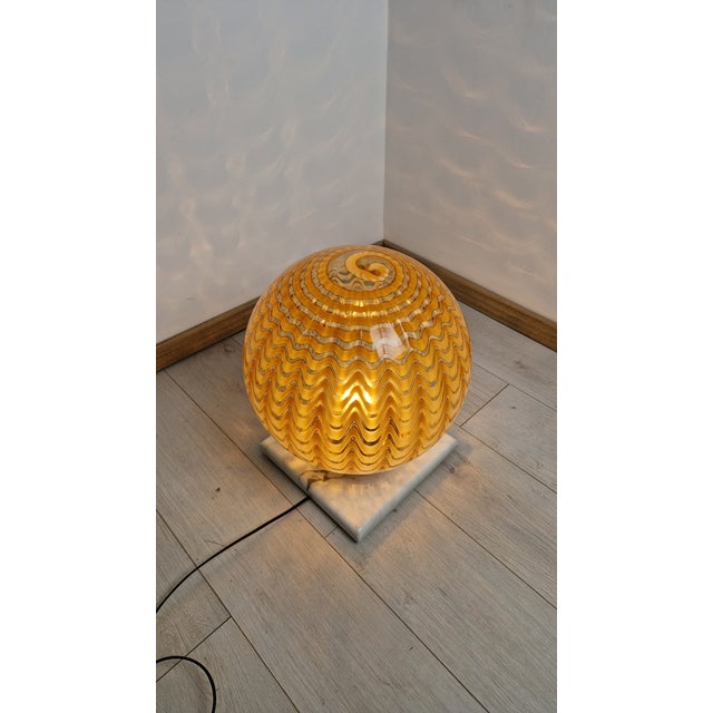 Large Vintage Table Lamp in Murano Glass and Marble Base, 1960s For Sale - Image 10 of 13