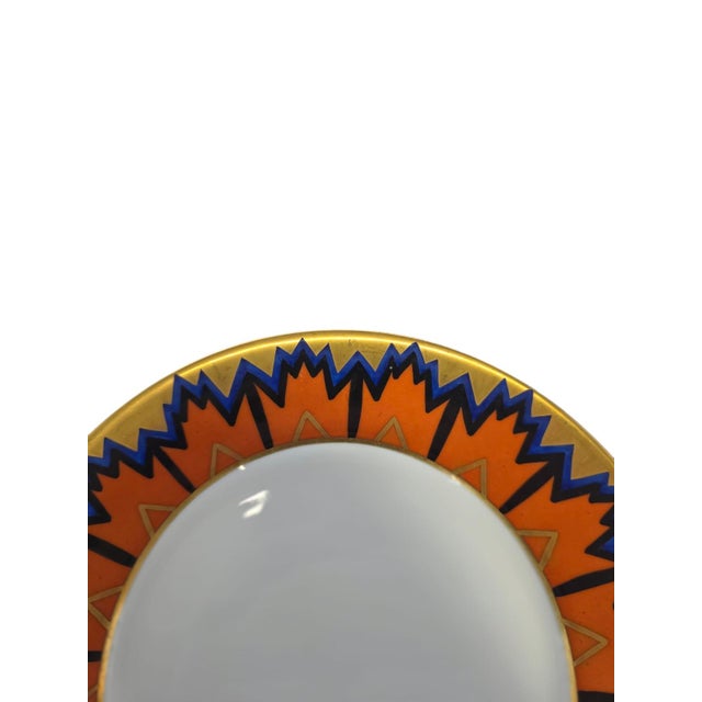 Art Deco Egypt Cup and Saucer with Geometric Sun Pattern and Gilt Feet from Eschenbach Bavaria, Germany, 1920s, Set of 2 For Sale - Image 16 of 17