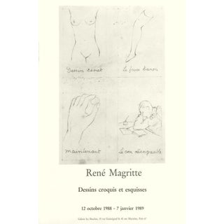 1988 René Magritte (After) Drawings Poster For Sale