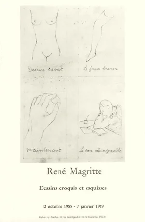 1988 René Magritte (After) Drawings Poster