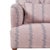 Wood Tufted Club Chair Upholstered in Ferrick Mason Anne Rose Blue Woven For Sale - Image 7 of 7