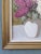 Pink Mid-Century Modern Swedish "Hyacinths" Vintage Floral Still Life Oil Painting, Framed For Sale - Image 8 of 9