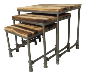 1960s Industrial Metal Nesting Tables