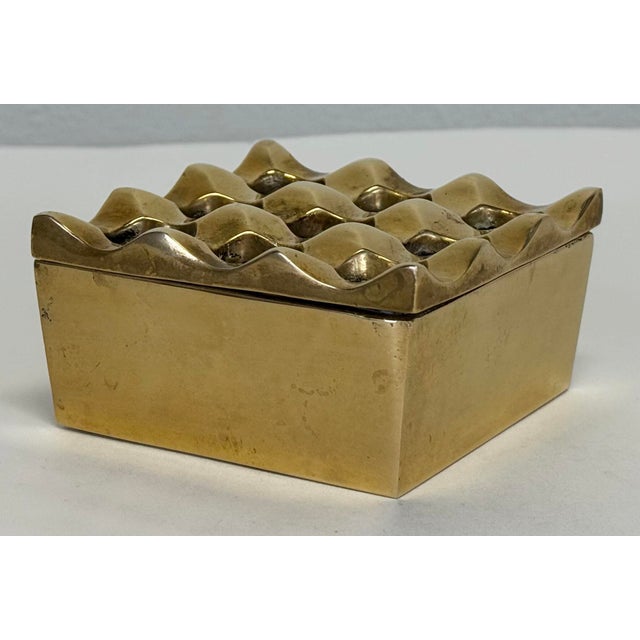 Vintage Sculptural Brass Beck and Jung Ultima 15 Style Ashtray For Sale - Image 4 of 7