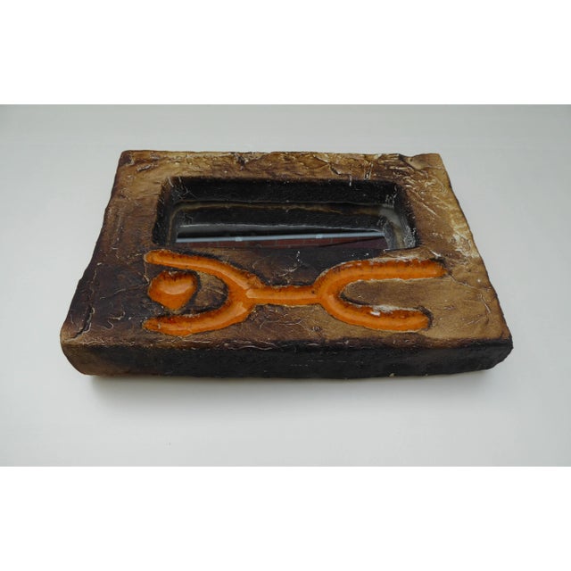 Ceramic Wall Mirror from Vallauris, 1960s, in Good conditions. Designed 1960 to 1969 This piece has an attribution mark, I...