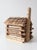 Mid 20th Century Vintage Wood Folk Art Log Cabin Sculpture For Sale - Image 5 of 11