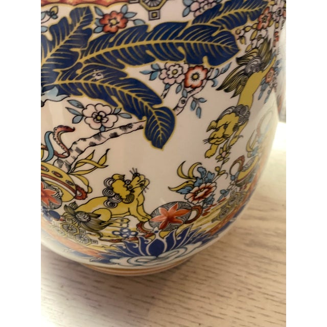 Ceramic Vintage Early 20th Century Ardalt Italian Chinoiserie Vintage Decorative Vase For Sale - Image 7 of 9