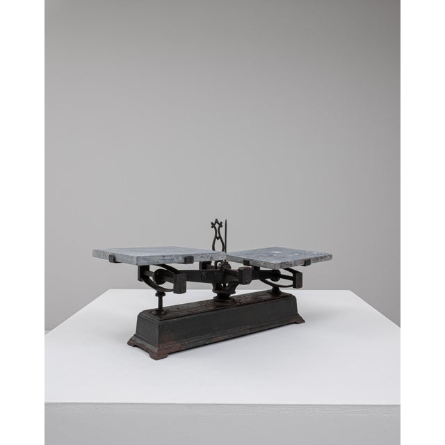 19th Century French Iron & Marble Scale For Sale - Image 18 of 18