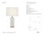 AERIN by Visual Comfort Signature Lineham 16" Cordless Accent Lamp in Crystal and Hand-Rubbed Antique Brass with Linen...
