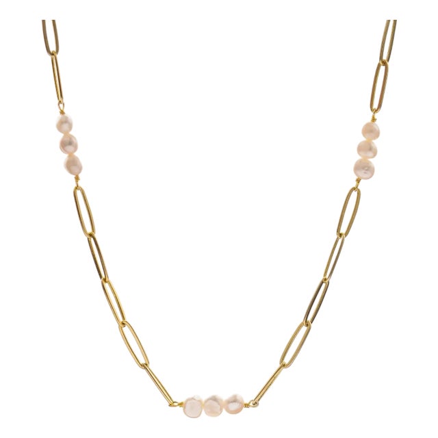 Eternal Pearl Harmony Choker Gold Necklace For Sale