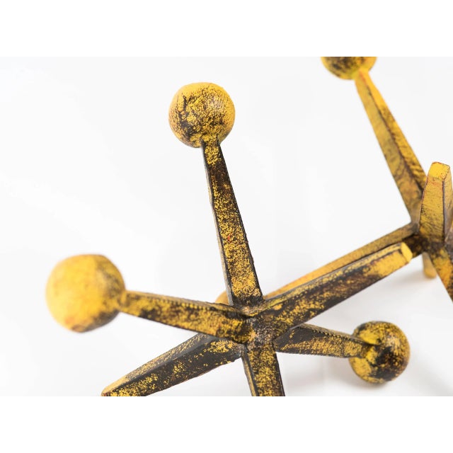 Mid-Century Modern 1950s Patinated Iron Jax Sculpture Bookends - A Pair For Sale - Image 3 of 11