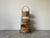 Vintage Organic Rattan and Wrought Iron Three-Tiered Basket Stand For Sale - Image 4 of 12
