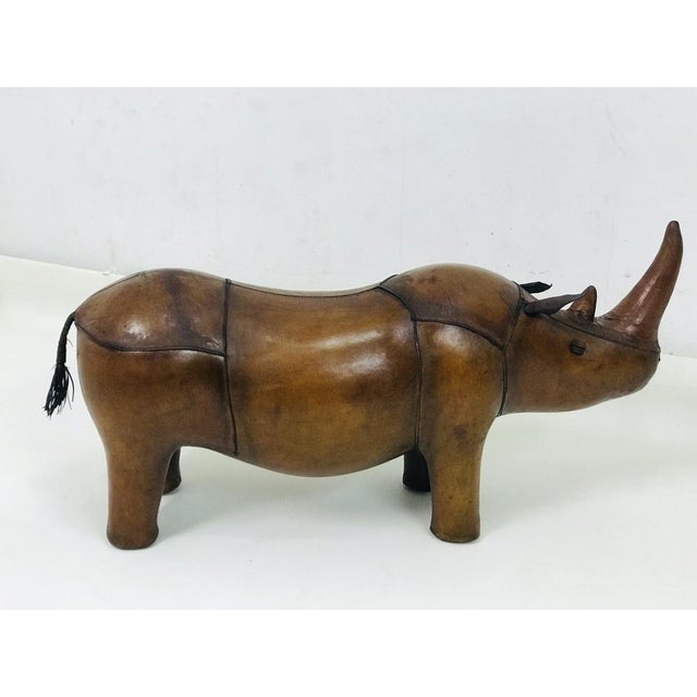 Vintage Leather Rhinoceros, 1950s For Sale - Image 6 of 6