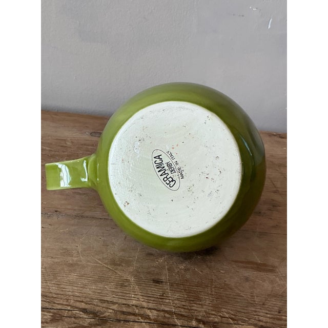 Vintage Italian Glazed Ceramic Olive Oil Pitcher For Sale In West Palm - Image 6 of 6