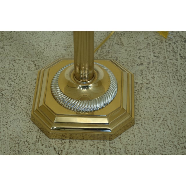 Waterford Crystal & Brass Tall Floor Lamp W. Shade Chairish