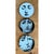 This set of three ceramic plates in the Fornasetti Tema e Variazioni style presents the designer's iconic recurring face...