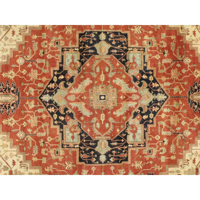 Pasargad DC Fine Hand Knotted Persian Serapi Design Rug For Sale In Washington DC - Image 6 of 8