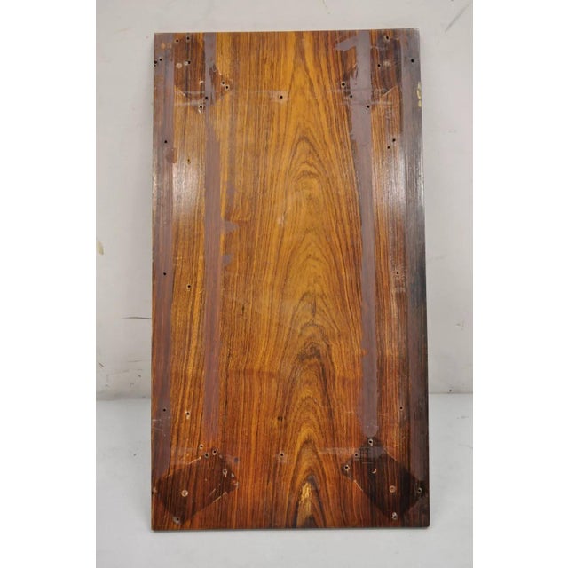 Brown Vintage Indo Indian Marquetry & Bone Inlay Rosewood Panel Plaque - a Pair For Sale - Image 8 of 12